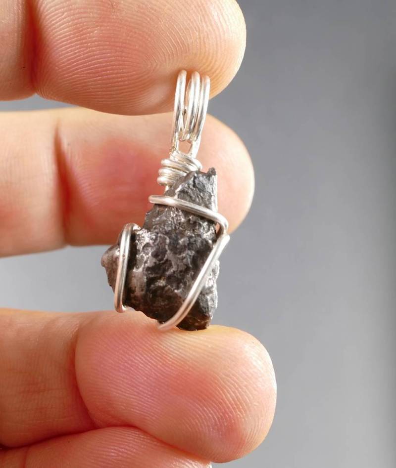 Seltene Sikhote Alin Eisen Meteorit Kupferdraht Wickelanhänger | Coa & Box #pw von RockShopCZ