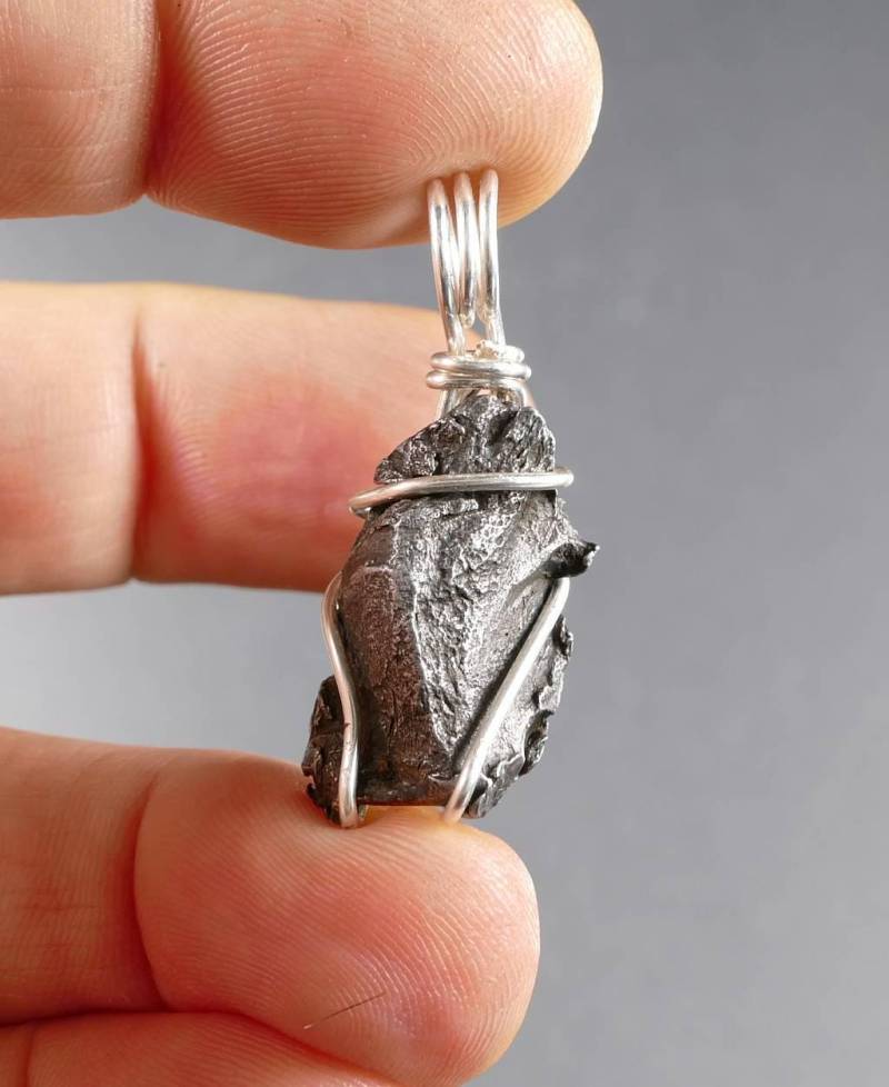 Seltene Sikhote Alin Eisen Meteorit Kupferdraht Wickelanhänger | Coa & Box #pw von RockShopCZ