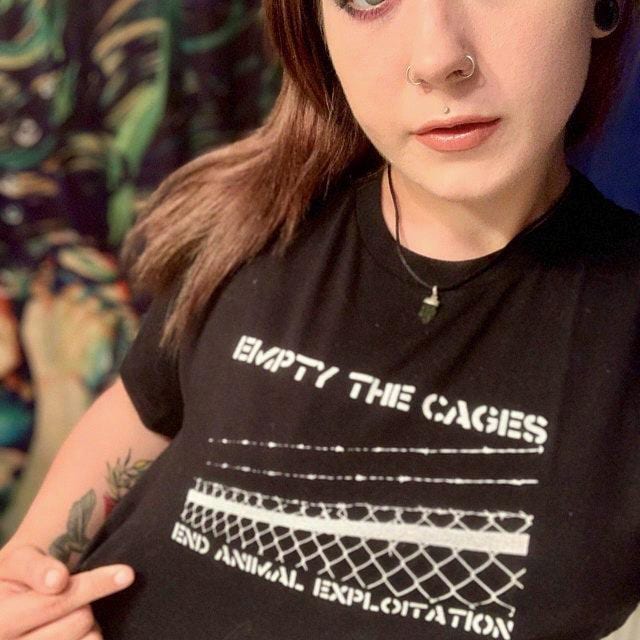Leere Die Käfige, Ende Der Tierausbeutung Vegan Tierrechte Aktivismus Demonstration T-Shirt Schwarz Unisex Herren Damen von RockShopRescue