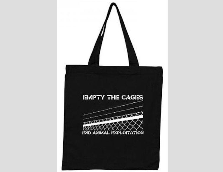 Leere Die Käfige, Ende Der Tierausbeutung Vegan Tierrechte Rettung Befreiung Aktivismus Tote Einkaufstasche von RockShopRescue