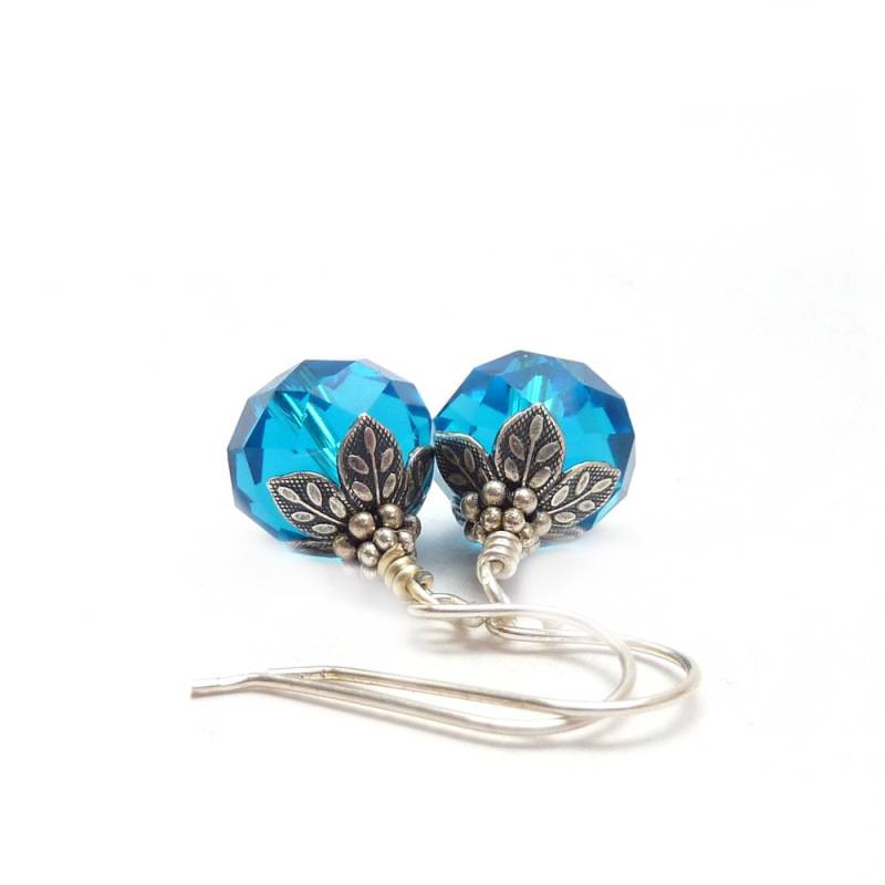 Himmel Blau Ohrringe - Draht Gewickelt Baumelt Mit Silber Akzente Kurze Petite Kornblume Himmel Blau Ohrringe - Draht Gewickelt Baumelt Mit Silber Akzente Kurze Petite Kornblume von RockStoneTreasures