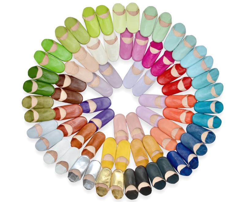 Handgemachte Damen Leder Babouche Hausschuhe, Schaffell, Pantoffeln, Natürlich Gegerbt - 36 Farben Handgemachte Damen Leder Babouche Hausschuhe, Schaffell, Pantoffeln, Natürlich Gegerbt - 36 Farben von RockTheKazbahDesign