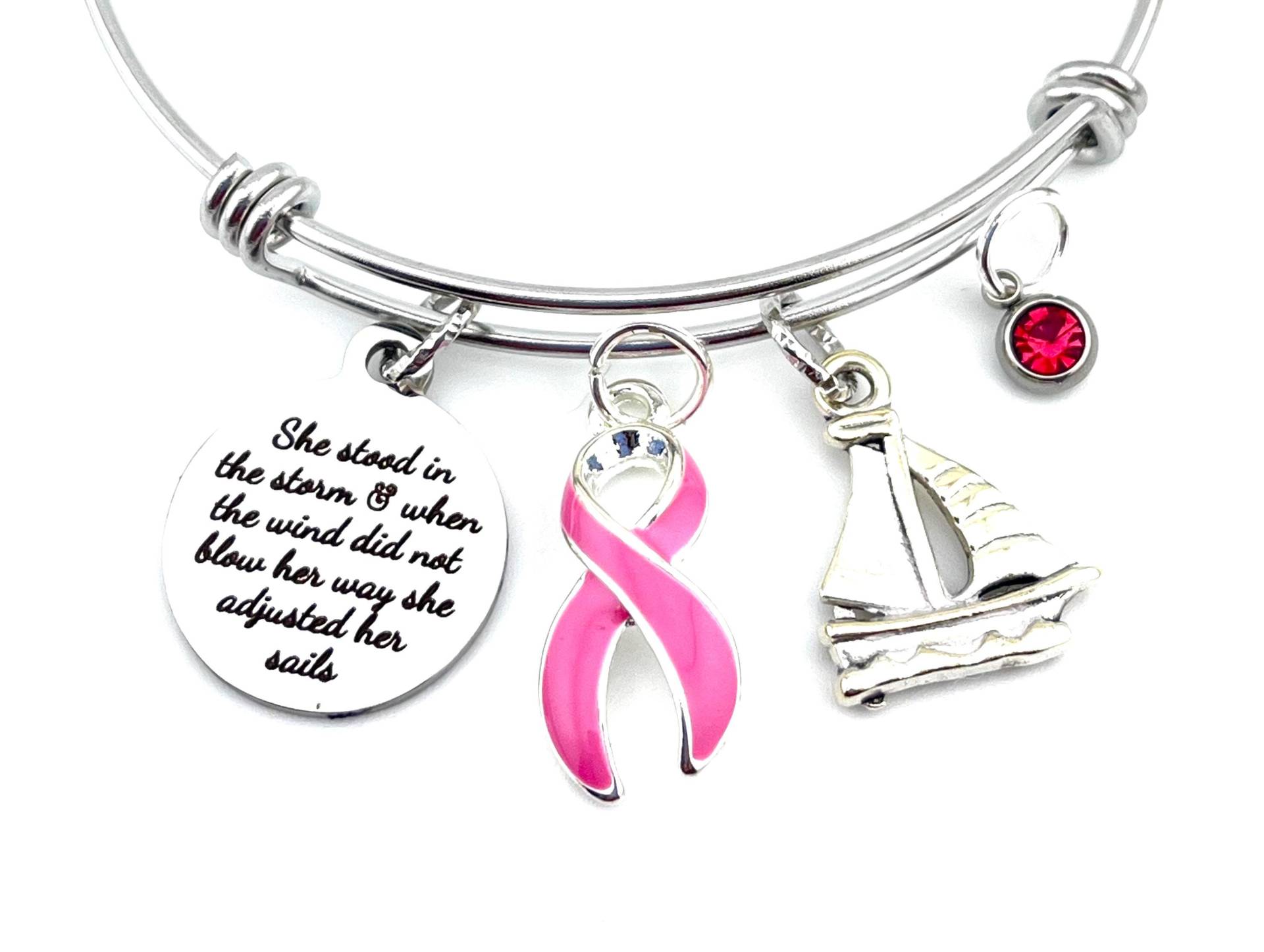 Brustkrebs Armband - Pink Ribbon Brca, Brca1, Brca2 Schwesternschaft, Ermutigung Geschenk Sie Passte Ihre Segel An von RockYourCauseJewelry