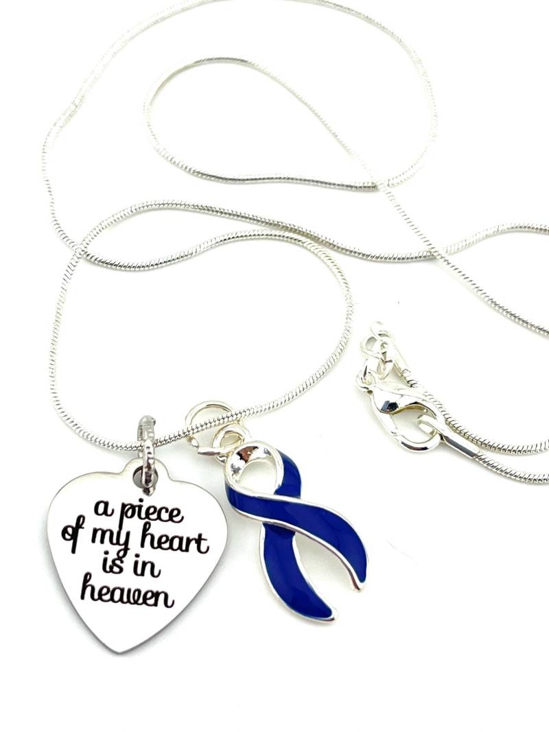 Erinnerungshalskette - Marineblaues Band Doppelpunkt, Cholera, Erinnerung Stück Meines Herzens Sympathie Erinnerungshalskette - Marineblaues Band Doppelpunkt, Cholera, Erinnerung Stück Meines Herzens Sympathie von RockYourCauseJewelry