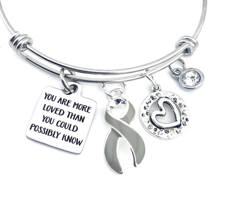 Graues Armband/Hirntumor, Bewusstsein Für Überlebende Diabetes Gliom - You Are More Loved Graues Armband/Hirntumor, Bewusstsein Für Überlebende Diabetes Gliom - You Are More Loved von RockYourCauseJewelry
