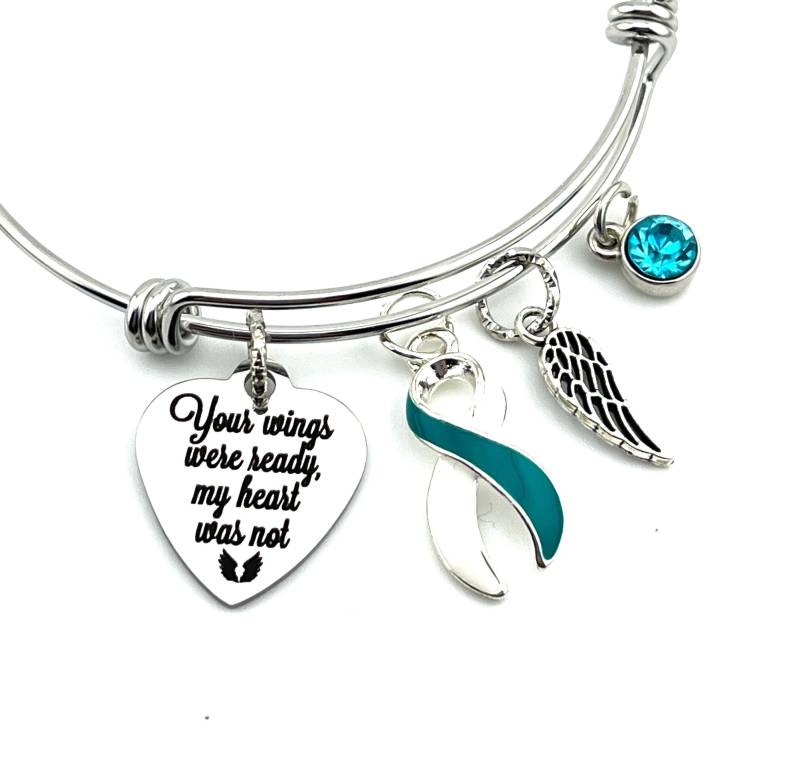 Halskrebs Armband - Your Wings Were Bereit Sympathie, Erinnerung Geschenk/Engel Flügel Tribut Schmuck Halskrebs Armband - Your Wings Were Bereit Sympathie, Erinnerung Geschenk/Engel Flügel Tribut Schmuck von RockYourCauseJewelry
