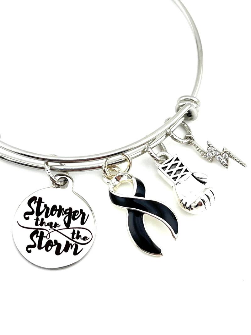 Melanom Krebs Bewusstsein Armband - Haut Op, Strahlen Geschenk Stärker Als Der Sturm von RockYourCauseJewelry