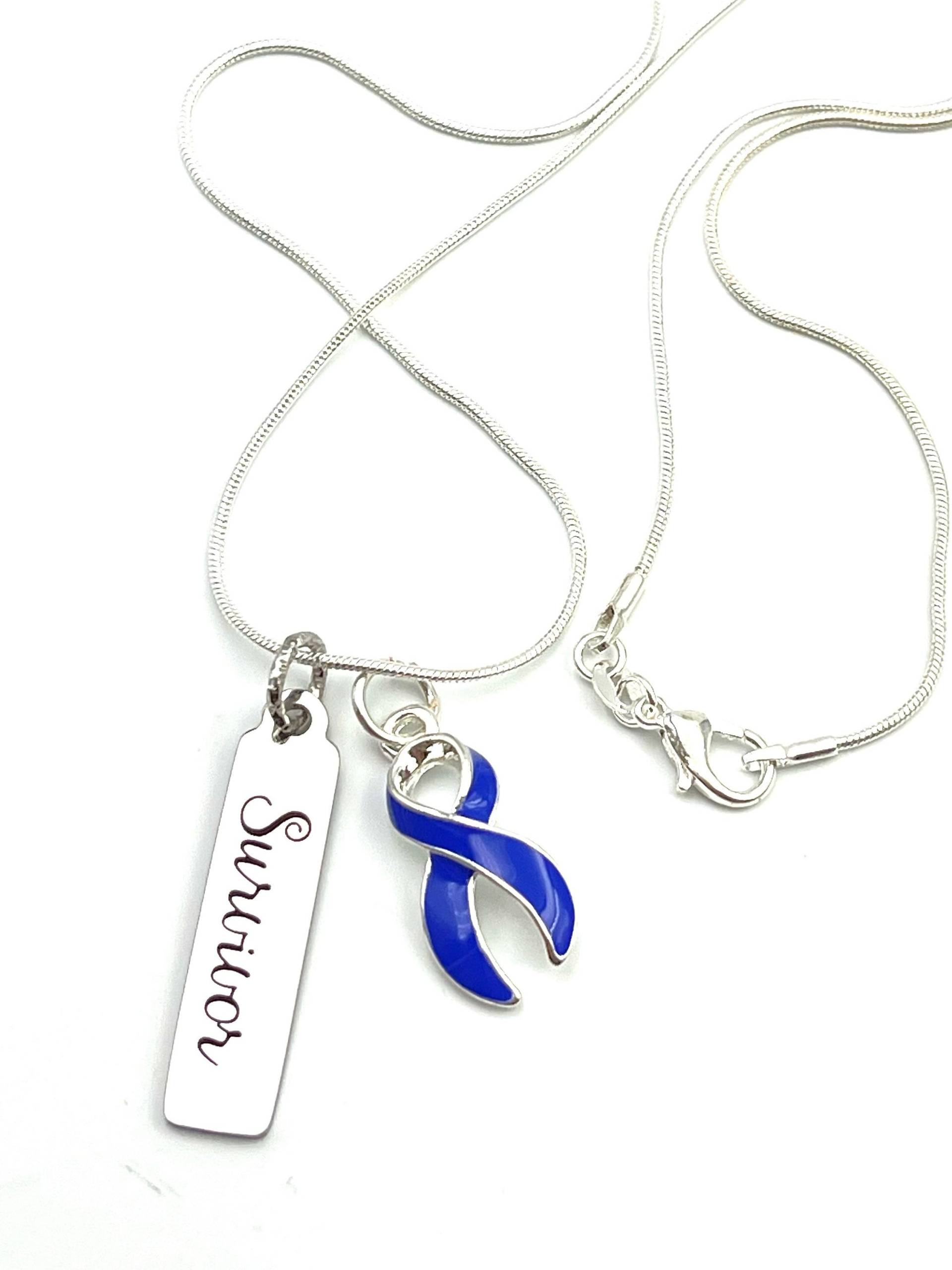 Periwinkle Ribbon Halskette - Anorexie/Bulimie Bewusstsein Speiseröhren-Magen-Magen-Krebs-Überlebender Geschenk Gerd Überlebender von RockYourCauseJewelry