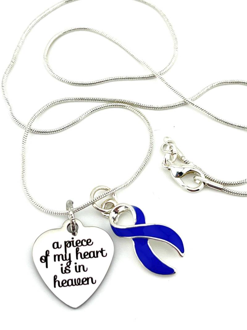 Periwinkle Ribbon Sympathie Halskette - Speiseröhren-, Magen-, Darmkrebs Bewusstsein von RockYourCauseJewelry