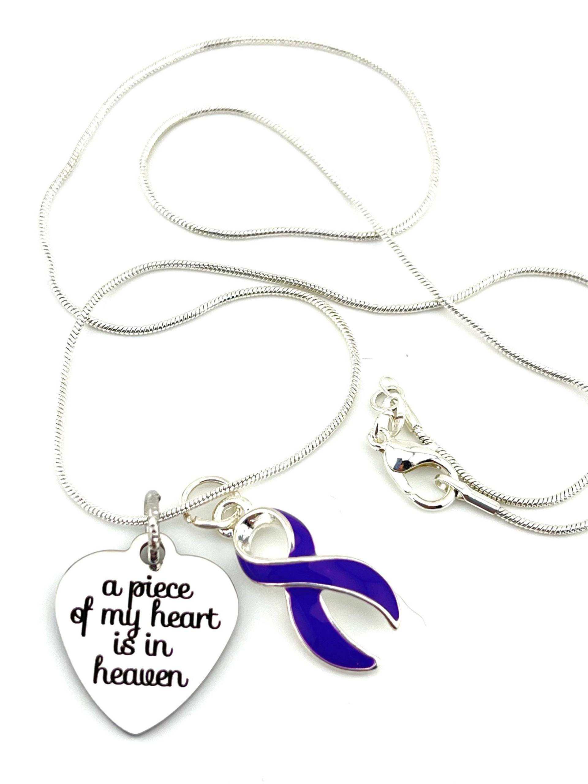 Purple Ribbon Sympathie Halskette/Ein Stück Meines Herzens Himmel - Erinnerungsgeschenk von RockYourCauseJewelry