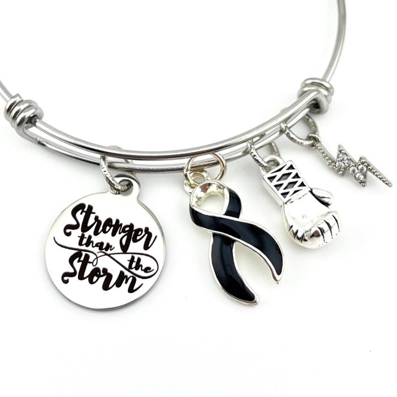 Wählen Sie Jede Ribbon Farbe - Stärker Als Das Storm/Lightning Survivor Awareness Charm Armband Wählen Sie Jede Ribbon Farbe - Stärker Als Das Storm/Lightning Survivor Awareness Charm Armband von RockYourCauseJewelry
