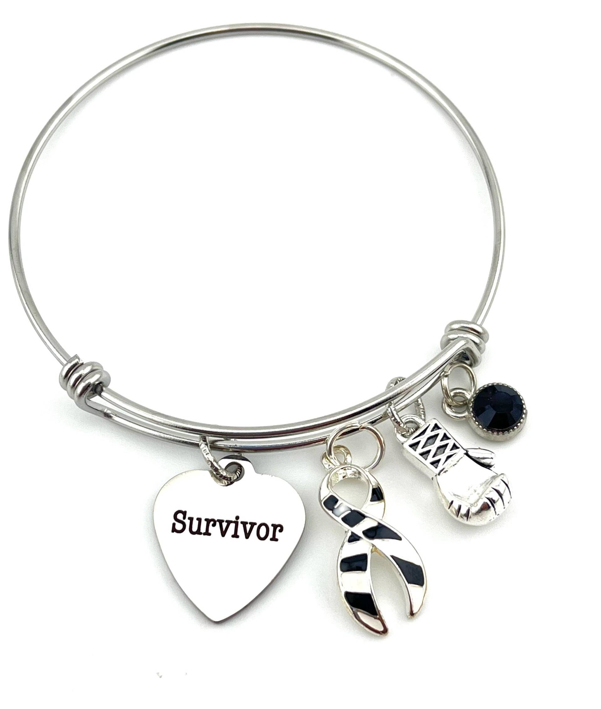 Zebra Ribbon Armband/Ehlers-Danlos-Syndrom, Seltene Krankheit, Endokrine Krebs, Unsichtbare Krankheit Spoonie von RockYourCauseJewelry