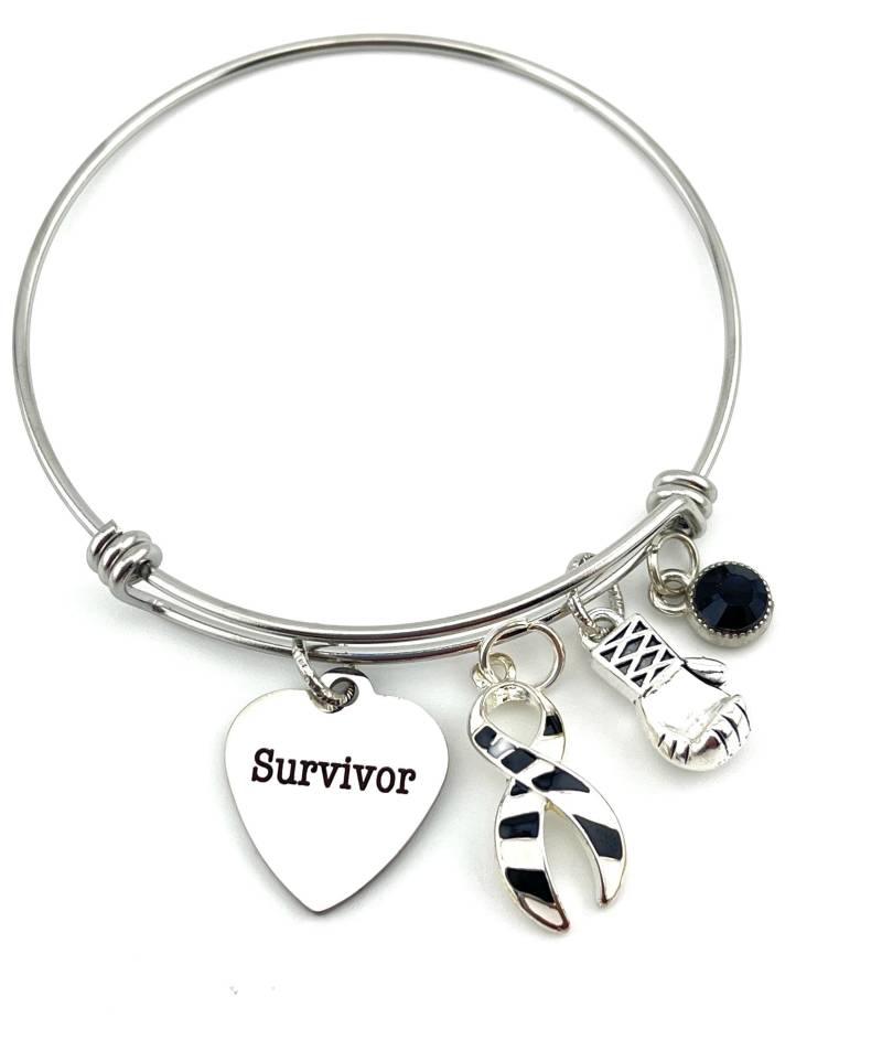 Zebra Ribbon Armband/Ehlers-Danlos-Syndrom, Seltene Krankheit, Endokrine Krebs, Unsichtbare Krankheit Spoonie von RockYourCauseJewelry