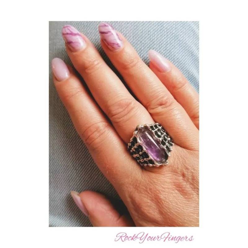 Silber Amethyst Oder Vergoldet Ring Marine Life | Erhältlich in Allen Größen Geschenk Für Ihre Frau Schmuck Weihnachtsgeschenk Silber Amethyst Oder Vergoldet Ring Marine Life | Erhältlich in Allen Größen Geschenk Für Ihre Frau Schmuck Weihnachtsgeschenk von RockYourFingers