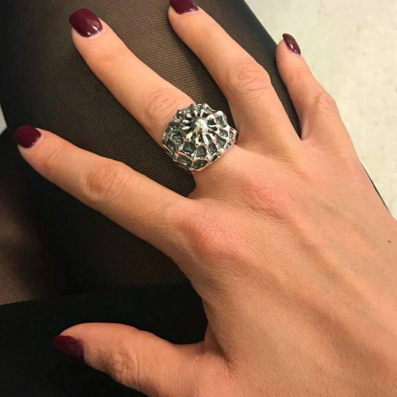 Silber Ring Sterling Marine Life Collection Gewölbte Ring-Frauen-Schmuck Geschenk Für Sie Weihnachtsgeschenk Handgemachte Luxus-Accessoires von RockYourFingers