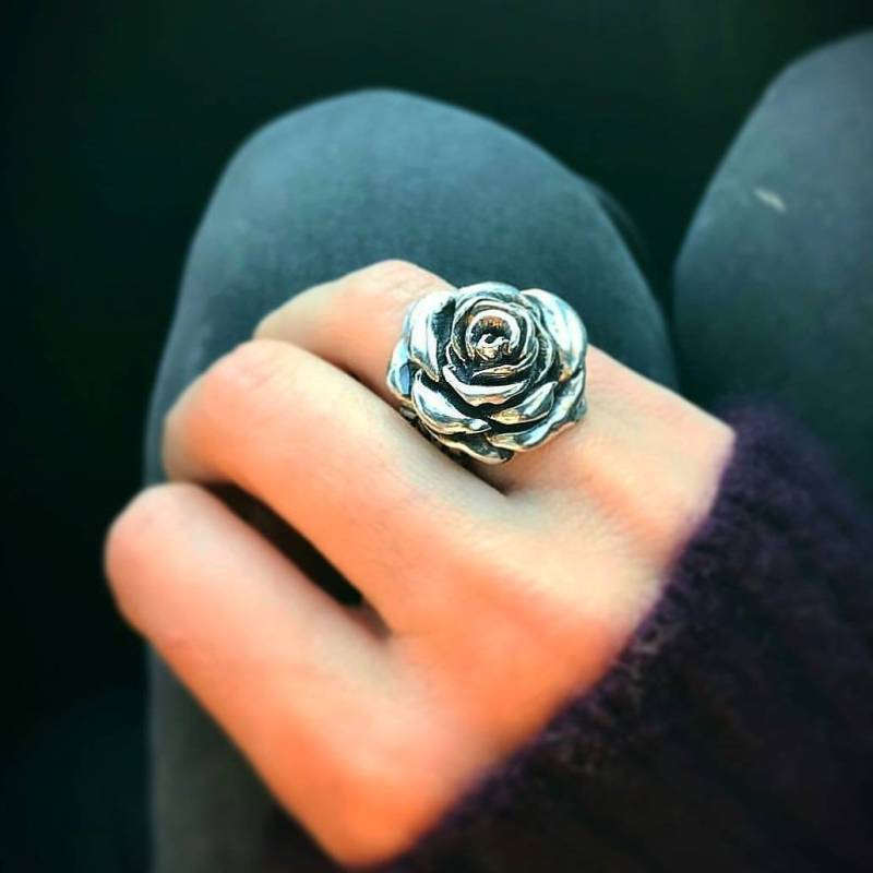 Silber Rose Ring von RockYourFingers