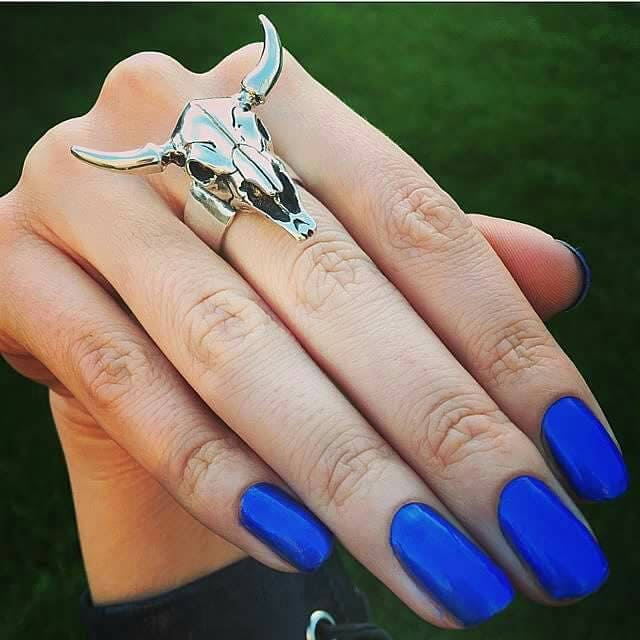 sterling Silber Buffalo Skull Ring, Rock Biker Mode von RockYourFingers