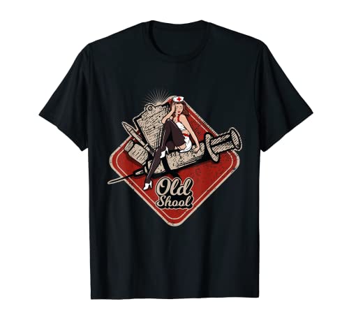Rockabilly Nurse Pin-Up Girl Old School Rockmusik Liebhaber T-Shirt von Rockabella und Rockabilly Geschenk Shop