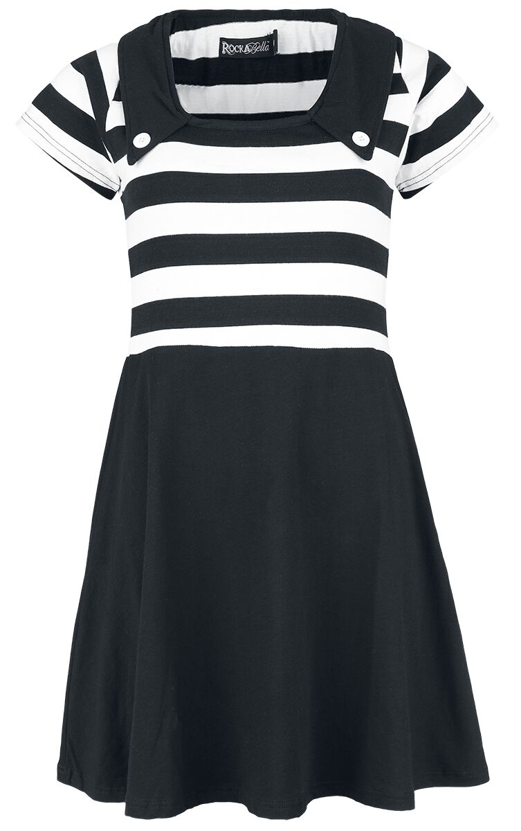 Rockabella Isolde Dress Kurzes Kleid schwarz weiß in XL von Rockabella