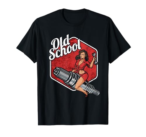 Old School Retro Pin Up Girl Rockabilly 1950er T-Shirt Old School Retro Pin Up Girl Rockabilly 1950er T-Shirt von Rockabilly Fan Store