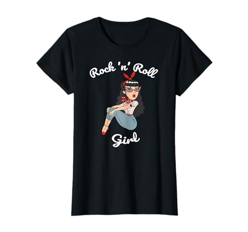 Damen Rockabilly Girl Vintage Retro grl Power Tattoo Pin Up T-Shirt von Rockabilly Girl grl Rock n Roll