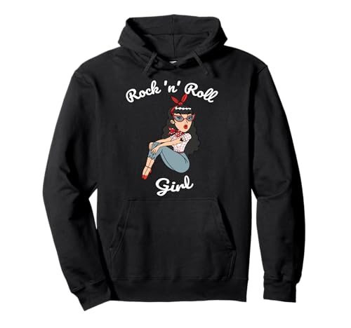 Damen Rockabilly Girl Vintage Retro grl Power Tattoo Pin Up Pullover Hoodie von Rockabilly Girl grl Rock n Roll