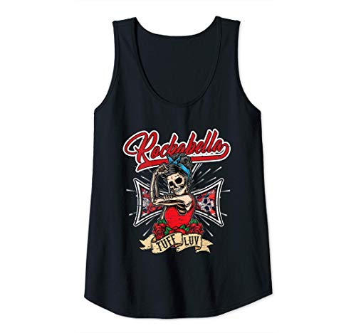 Damen Rockabilly Girl Vintage Retro Girl Power Tattoo Pin Up Tank Top von Rockabilly Girls and Boys