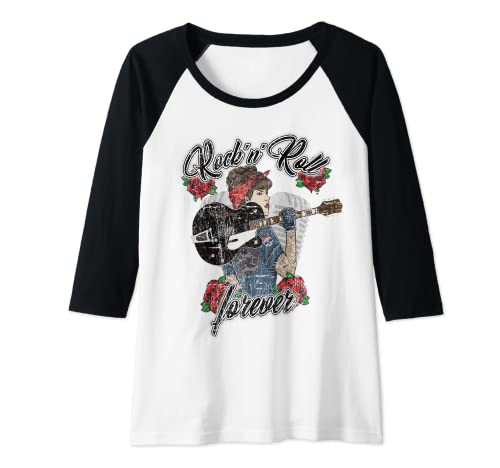 Damen Rockabilly Girl Vintage Retro Rock n Roll Tattoo Pin Up Raglan von Rockabilly Girls and Boys