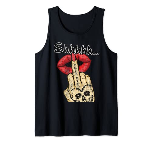 Damen Vintage Retro Girl Power Tattoo Rocker Feministin Tank Top von Rockabilly Girls and Boys