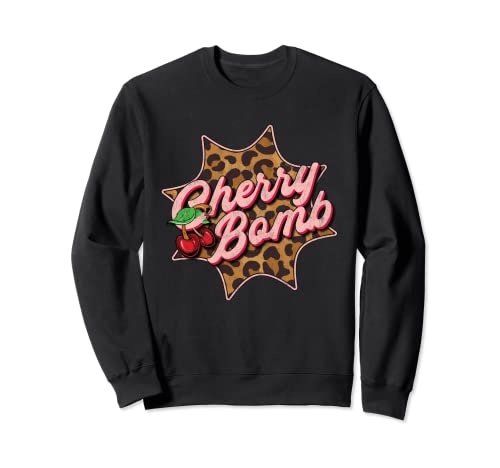 Leo Look Vintage Retro Cherry Bomb Tattoo Rockabilly Damen Sweatshirt von Rockabilly Girls and Boys