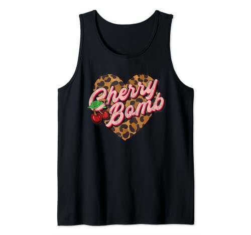 Leo Look Vintage Retro Cherry Bomb Tattoo Rockabilly Damen Tank Top von Rockabilly Girls and Boys