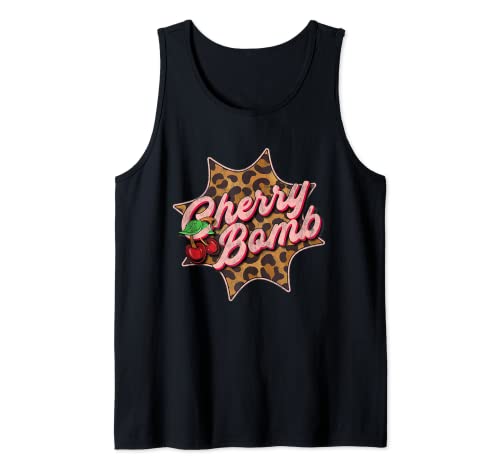 Leo Look Vintage Retro Cherry Bomb Tattoo Rockabilly Damen Tank Top von Rockabilly Girls and Boys