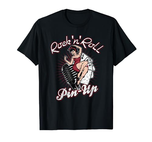 Rockabilly Girl Vintage Retro Rock n Roll Tattoo Pin Up T-Shirt von Rockabilly Girls and Boys