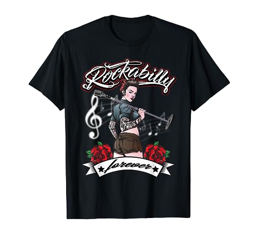 Rockabilly Girl Vintage Retro Rock n Roll Tattoo Pin Up T-Shirt von Rockabilly Girls and Boys