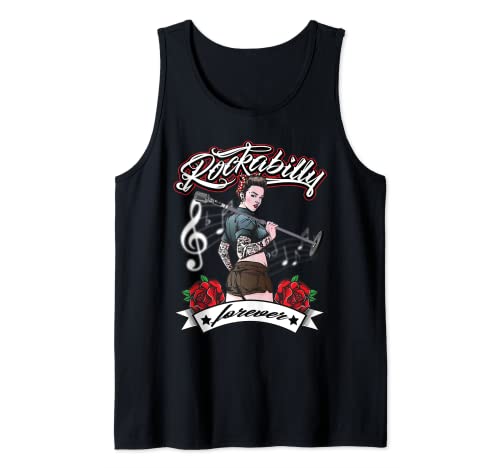 Rockabilly Girl Vintage Retro Rock n Roll Tattoo Pin Up Tank Top von Rockabilly Girls and Boys