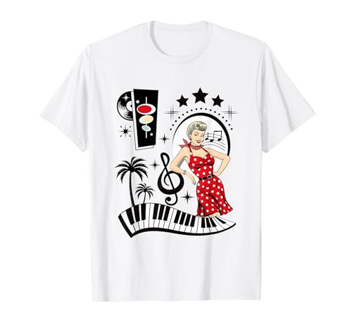 50er Jahre Rockabilly Herren Damen Vintage Rock and Roll T-Shirt 50er Jahre Rockabilly Herren Damen Vintage Rock and Roll T-Shirt von Rockabilly Kleidung Retro Party 1950er Jahre -