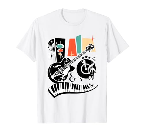 50er Jahre Rockabilly Herren Damen Vintage Rock and Roll T-Shirt von Rockabilly Kleidung Retro Party. 1950er Jahre -