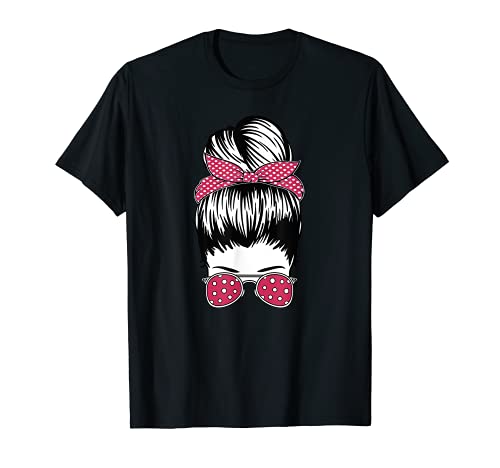 Messy Bun Retro Rockabilly Girl T-Shirt von Rockabilly Motive