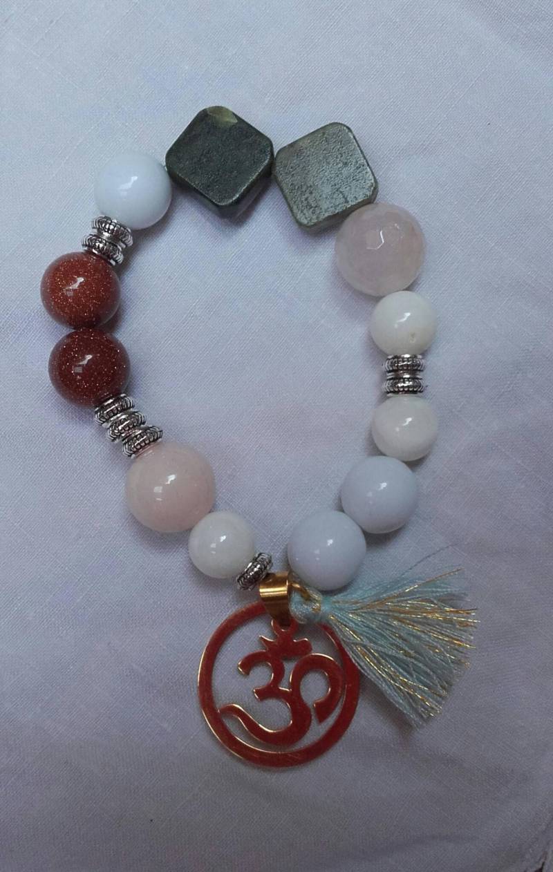 Armband Agatas Crystal Jade Anhänger Frieden Borlita Yoga Zen Liebe Geburtstag Patin Nichte Tia Entspannung Von Ihr von RockandRoseBijou