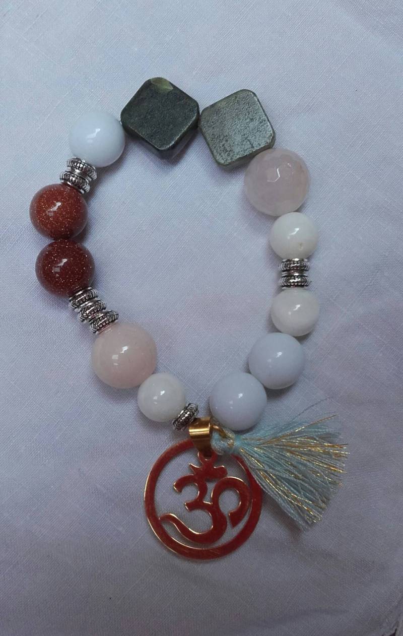Armband Agatas Crystal Jade Anhänger Frieden Borlita Yoga Zen Liebe Geburtstag Patin Nichte Tia Entspannung Von Ihr von RockandRoseBijou