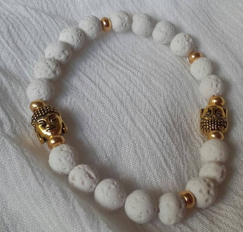 Armband Perlen Lava Vulkan Der Buddhas Frieden, Entspannung. Licht.. Elastica Bella 30 Off Ende Des Kurses Von Ihnen Und Sie von RockandRoseBijou