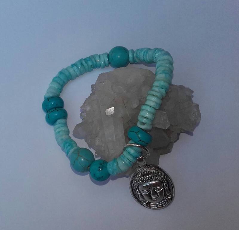 Howilta Türkis Ball Armband Laminiert Donuts Anhänger Gott Indu Yoga Unixe 30 Rabatt von RockandRoseBijou