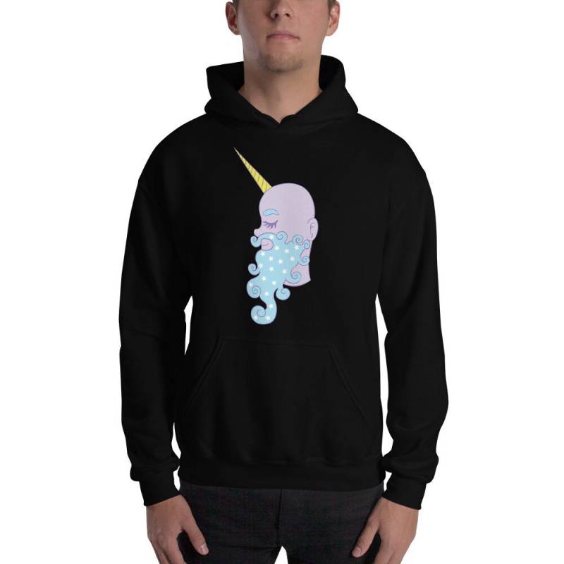 Einhorn-stern Bart Sweatshirt Mit Kapuze von RockbirdVintage