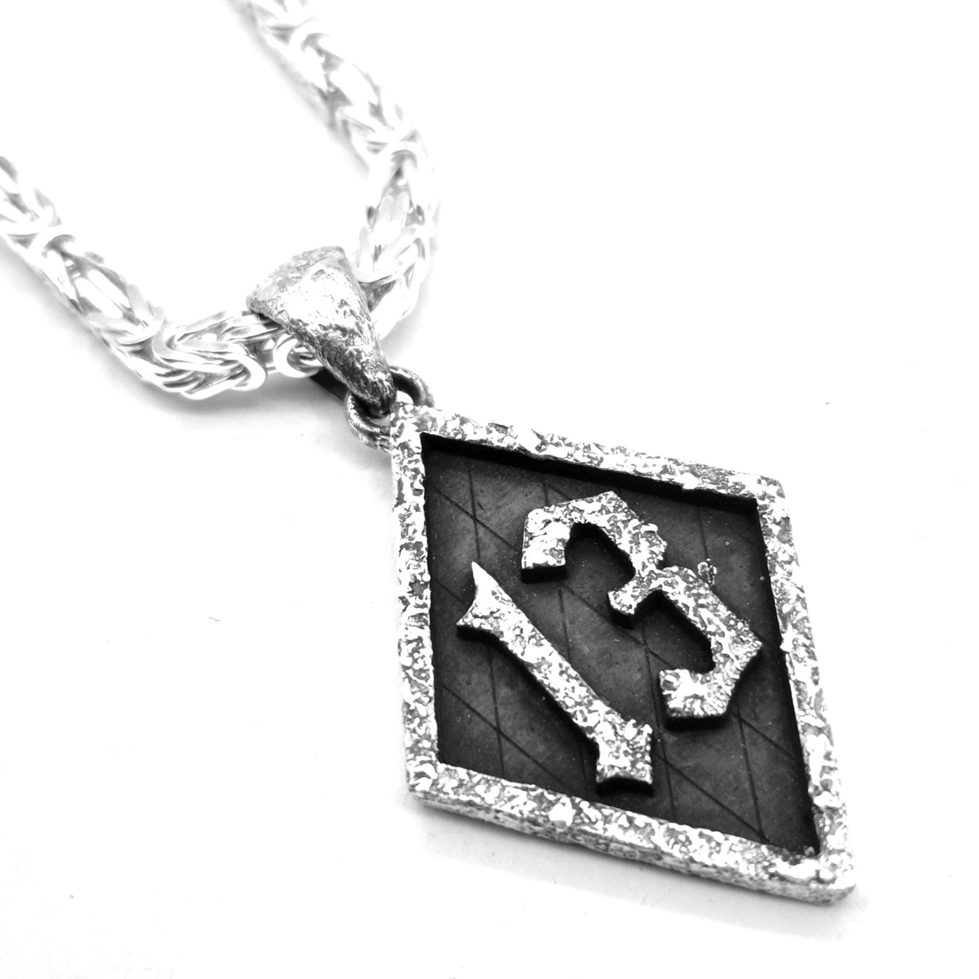 Raute 13 Biker, Rocker Anhänger Aus 925 Silber Bikerschmuck von Rockerschmuck666