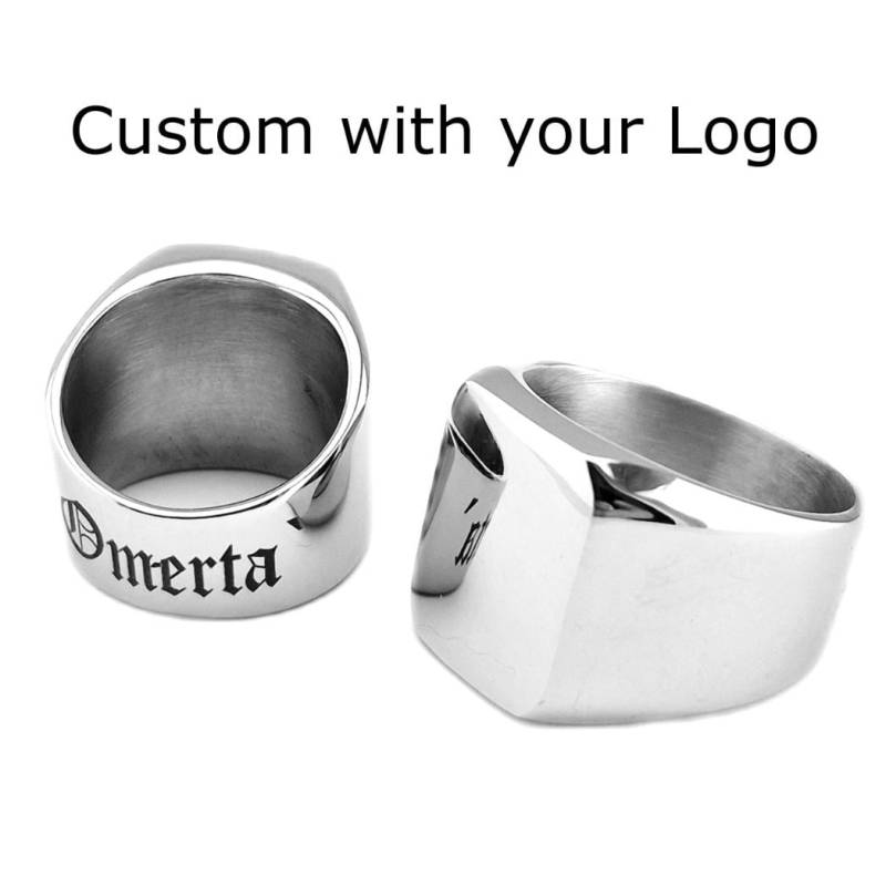 Siegelring Edelstahl Herren - Personalisiert Mit Gravur - Custom Signet Ring - Initialen Ring-Club Emblem, Omerta, Biker Rockerschmuck 1%er Siegelring Edelstahl Herren - Personalisiert Mit Gravur - Custom Signet Ring - Initialen Ring-Club Emblem, Omerta, Biker Rockerschmuck 1%er von Rockerschmuck666