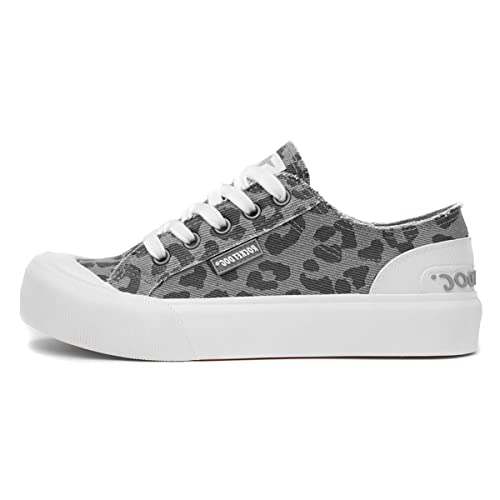 Rocket Dog Damen Jazzin Leopard Leinenschuhe Sneaker Grau 37 EU von Rocket Dog