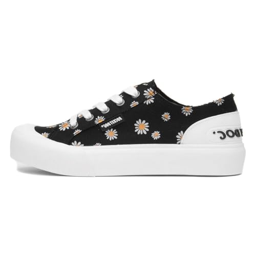 Rocket Dog Damen Jazzin Plus Sneaker, Schwarz mit Gänseblümchen, 38 EU von Rocket Dog