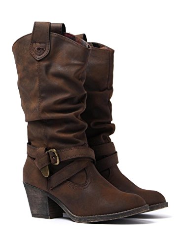 Rocket Dog Damen Sidestep Cowboystiefel, Braun Brown, 40 EU von Rocket Dog