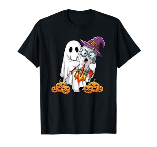 Lustiger Geist Rakete Kürbis Halloween Kinder Herren Damen T-Shirt von Rocket Lovers Cute Halloween Outfits for Boy Girl