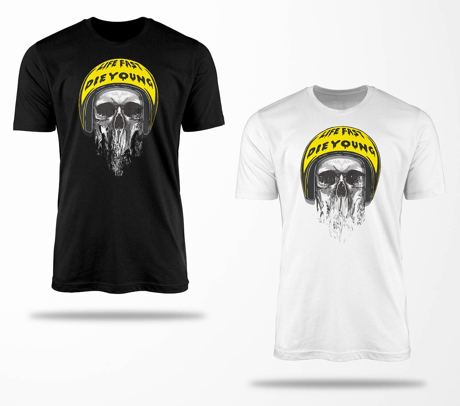 Biker T-Shirts B0029 Motorrad T-Shirt Für Geschenke Motorradfahrer Chopper Bobber Oldschool Benzin Im Blut Bis 5xl Schwarz & Weiß von RocketshirtsShop